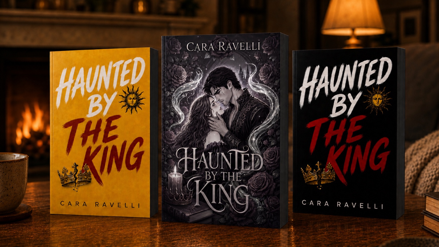 The three Haunted by the King editions by Cara Ravelli